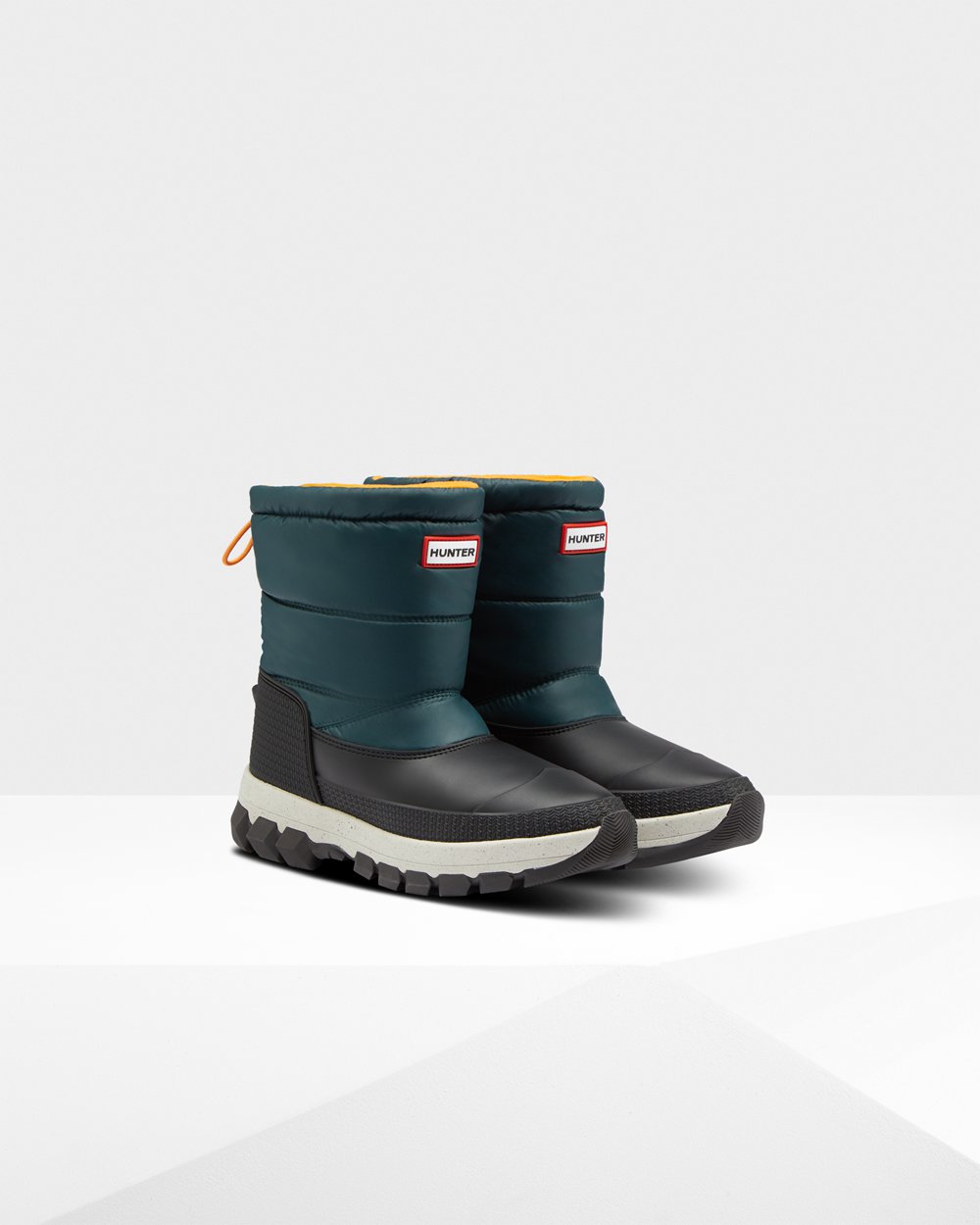 Botas De Nieve Hunter Mujer Original Insulated Short - Verde/Gris - Argentina 1479CXMAG